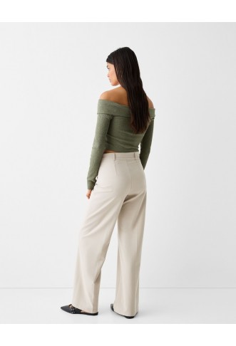 Wide-leg tailoring trousers