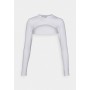 ULTRA SOFT MOCK SHRUG - Long sleeved top - white