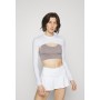 ULTRA SOFT MOCK SHRUG - Long sleeved top - white