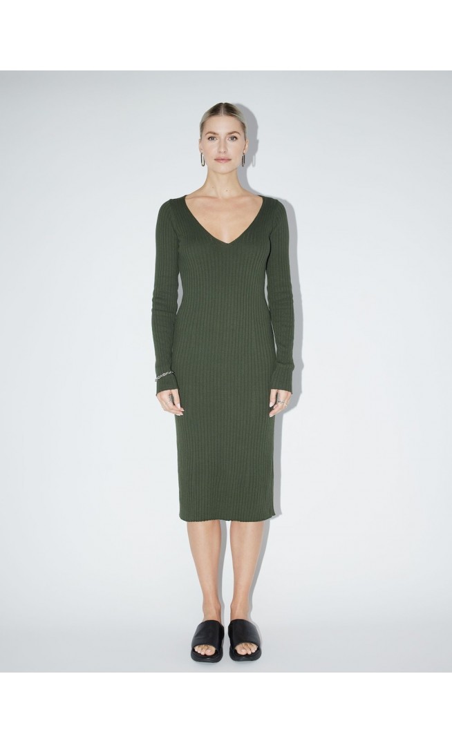 LE GER BY LENA GERCKE KNITTED DRESS JOSEFIN IN GREEN