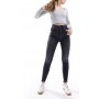 Stradivarius super high-waist skinny jean in washed black