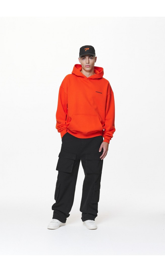 DEVON OVERSIZED HOODIE - Hoodie - washed signal red