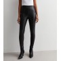 Black Leather-Look High Waist Leggings