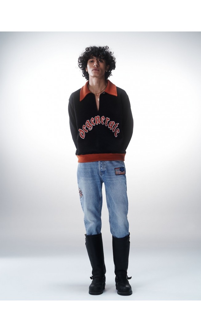 Luka Sabbat for ABOUT YOU Sweater 'Ivan' in Navy