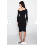 Fitted Flexible Knit Midi Pencil Dress