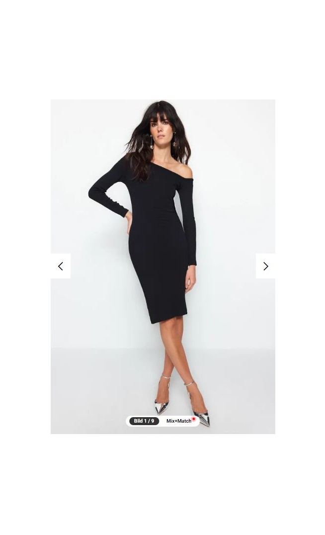 Fitted Flexible Knit Midi Pencil Dress