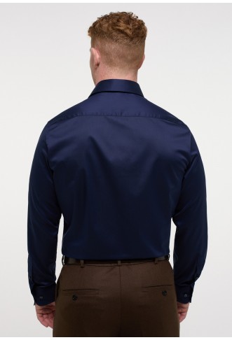 MODERN FIT Luxury Shirt in dark blue plain