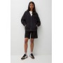 Oversized hoodie with boiled effect and zip pull & bear