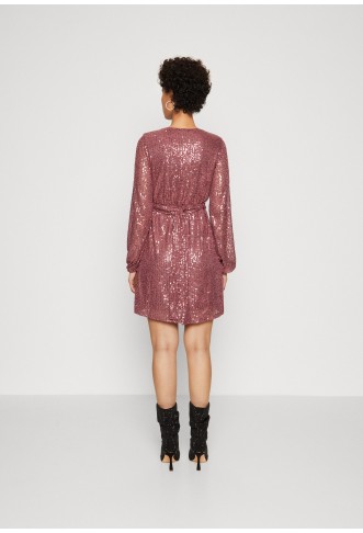 JDYCARMEN WRAP GLITTER DRESS - Cocktail dress / Party dress - apple butter