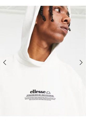 ellesse – Cream logo hoodie