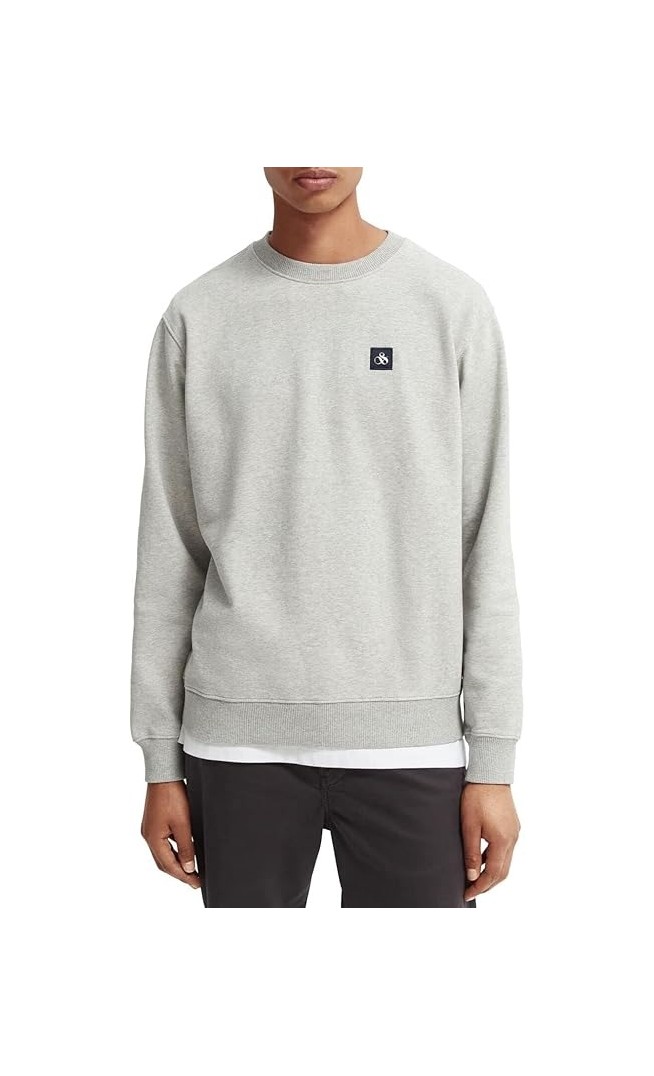 Scotch & Soda Men's Organic Cotton Felpa Crew Neck Sweatshirt