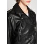 ONLLOUIE BIKER - Faux leather jacket - black