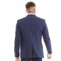 Mens Check Blazer Navy