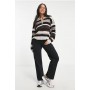 Weekday Nicki pike sweater with zip collar detail in multi stripe