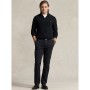 Mens Quarter Zip Waffle Knit Jumper Polo Black