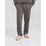 Plush sweatshirt and wide-leg trousers set