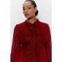 Plus Size Sparkle Tie Neck Mini Dress