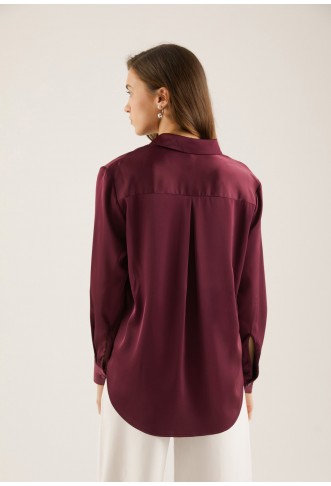 Button-down blouse - dark purple