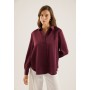 Button-down blouse - dark purple