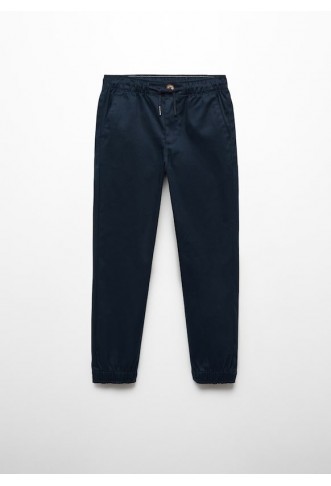 Cotton jogger-style trousers