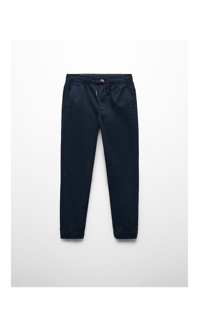 Cotton jogger-style trousers