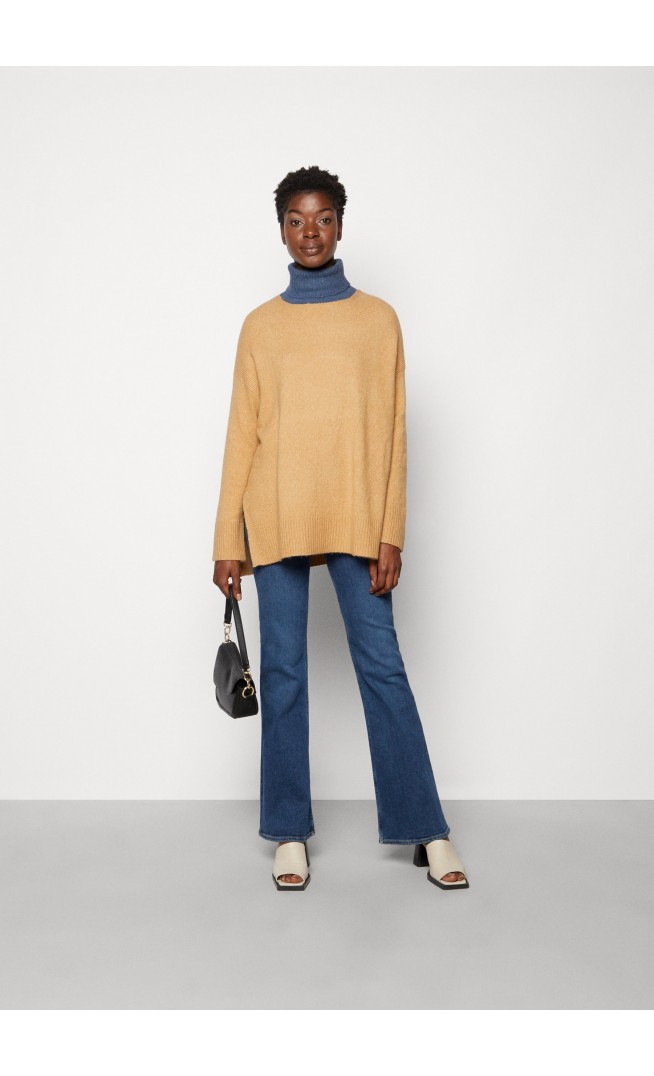 TURTLENECK COLORBLOCK - Jumper - soft light camel