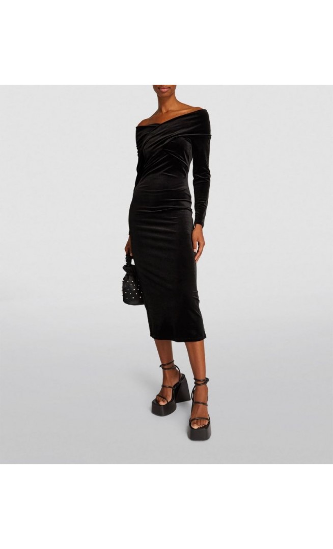 Velvet Delta Midi Dress