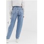 Weekday Lash cotton oversized mom jean in light blue