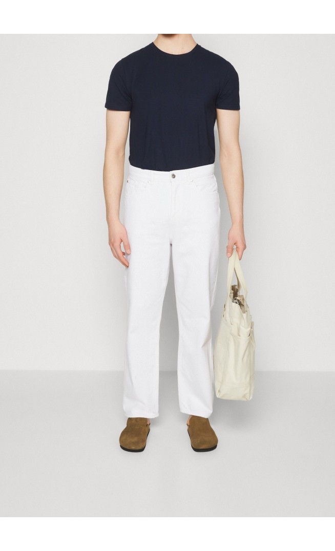 Pre-owned Relaxed fit jeans - white