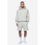 Logo Oversized Hoodie Washed Pearl Grey White Gum