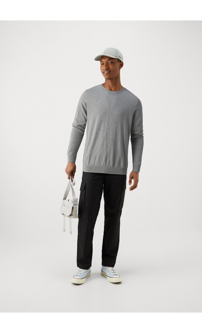 SLHBERG CREW NECK - Jumper - medium grey melange