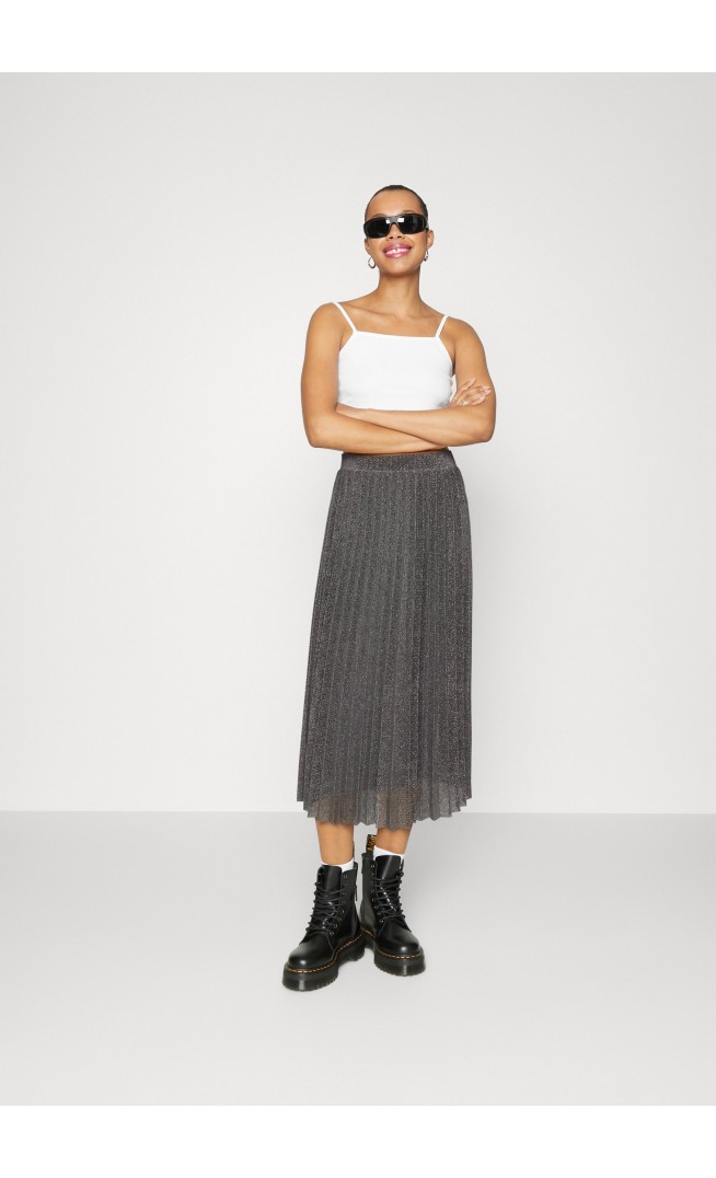 ONLLOLA MIDI SKIRT - Pleated skirt - dark grey