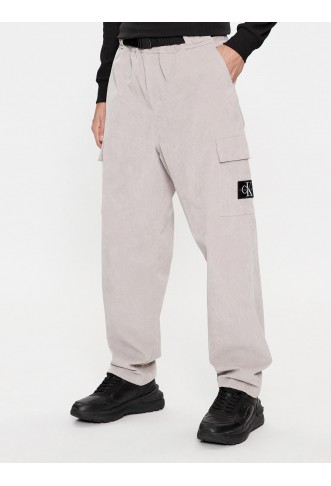 Pants made of material J30J324035 Gray Relaxed Fit