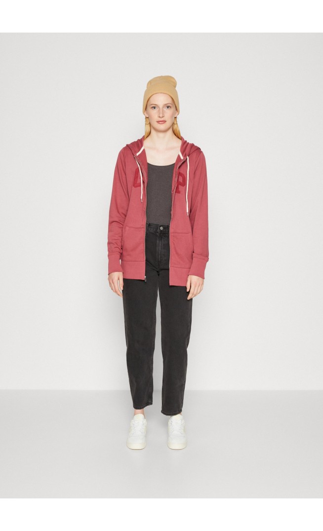 Zip-up sweatshirt - dry rose