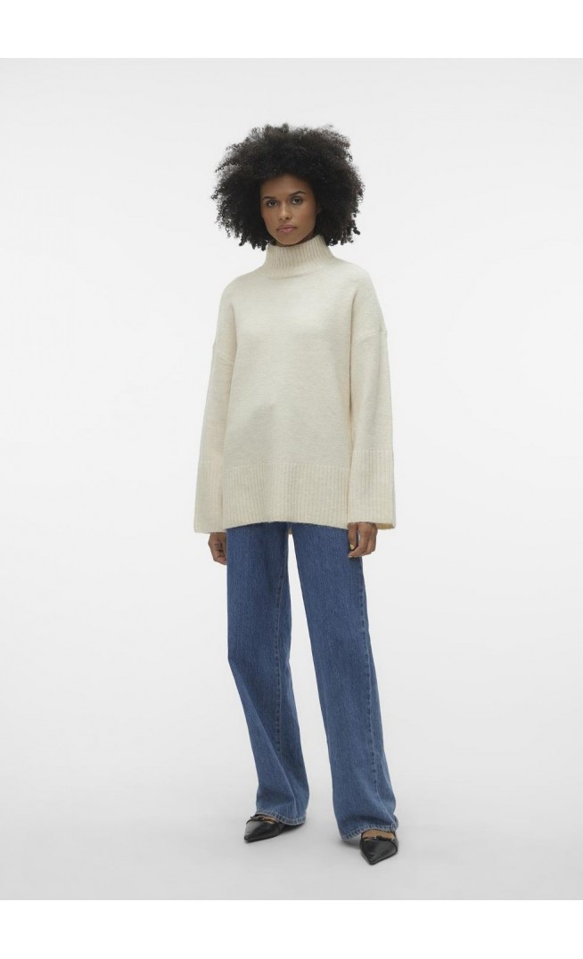 LS HIGHNECK - Jumper - birch melange