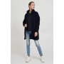 OXMO OXTova Women's Sweat Jacket with Teddy Fur with Stand-Up Collar Loose Fit