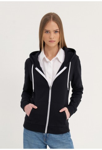 Zip-up sweatshirt - black