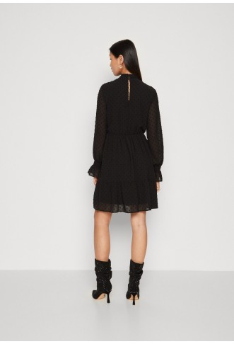 VMSOFIA HIGHNECK SHORT DRESS - Day dress - black