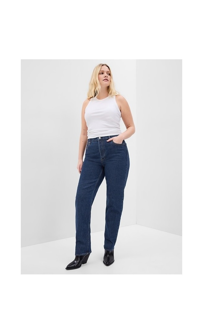 High Rise Cheeky Straight Jeans