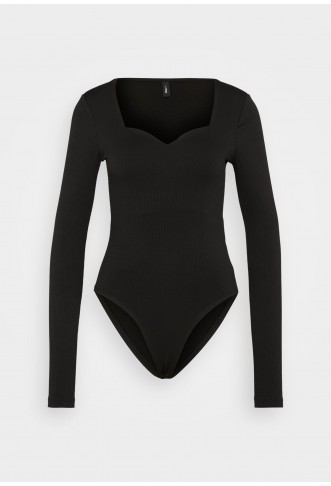 ONLAMINA SQUARE NECK BODY - Long sleeved top - black