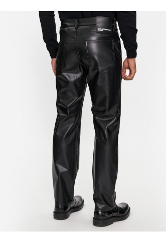 Leather Pants 240D1003 Black Regular Fit