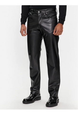 Leather Pants 240D1003 Black Regular Fit