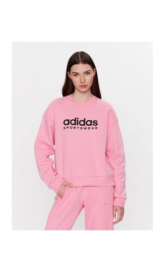 ALL SZN Fleece Graphic Sweatshirt IC8716 Pink Loose Fit