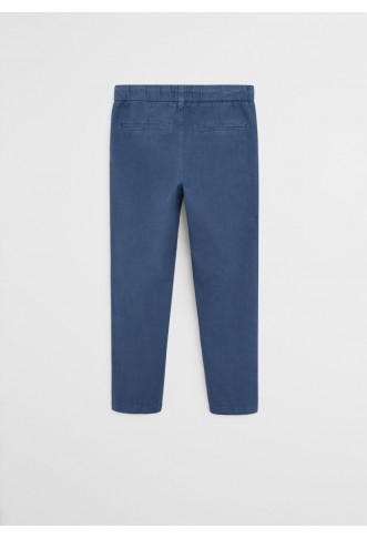 Mango Straight cut linen trousers.