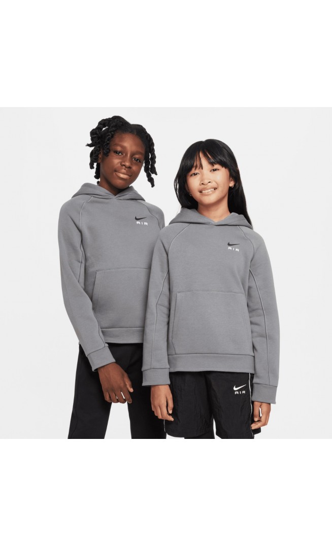 Nike Air Junior Hoodie - Grey/White/Black