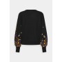 ONLBROOKE O NECK FLOWER - Sweatshirt - black