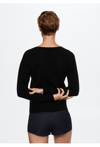 V-neck wool sweater