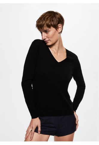 V-neck wool sweater