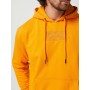 Cotton blend hoodie in orange