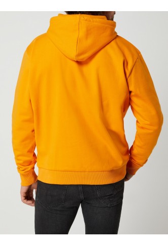 Cotton blend hoodie in orange